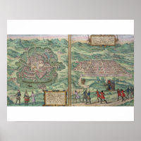 Karte von Mexiko und Cuzco, von 'Civitates Orbis T
