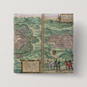 Karte von Mexiko und von Cuzco, von 'Civitates Button