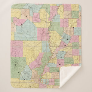 Karte von Mississippi, von Louisiana u. von Sherpadecke