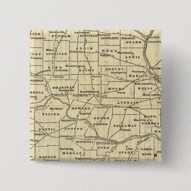Karte von Missouri 2 Button (Vorderseite)