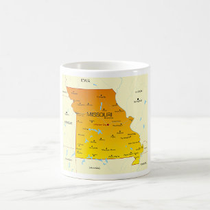 Karte von Missouri Kaffeetasse