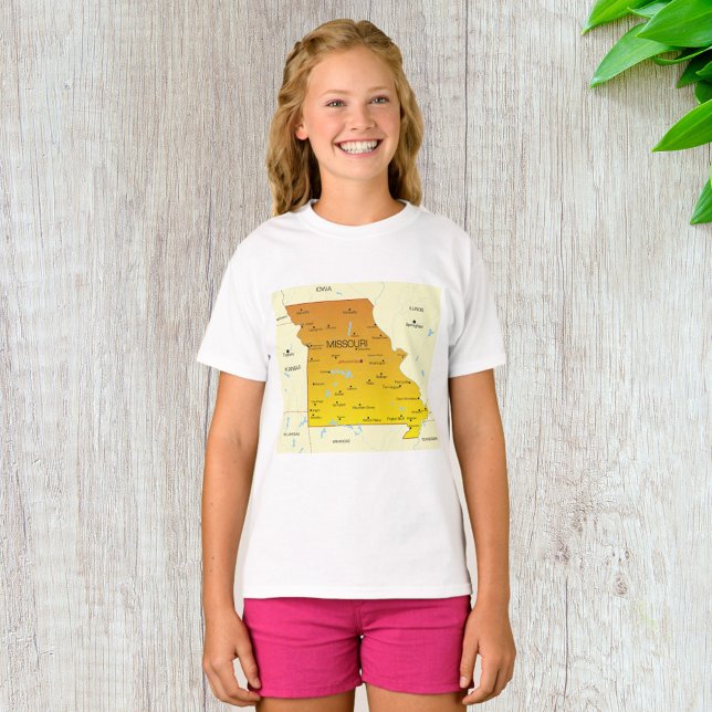 Karte von Missouri T-Shirt (Von Creator hochgeladen)