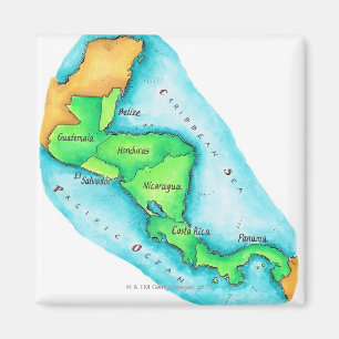 Karte von Mittelamerika Magnet