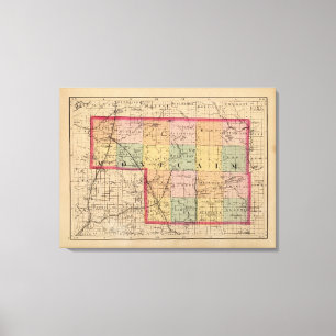 Karte von Montcalm County, Michigan Leinwanddruck