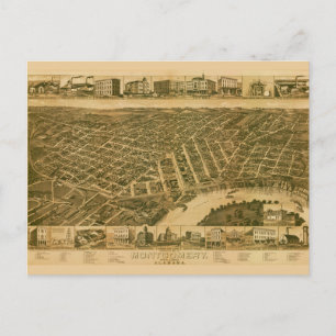 Karte von Montgomery, Hauptstadt von Alabama (1887
