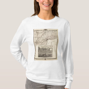 Karte von Muscatine County T-Shirt