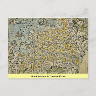 Karte von Nagasaki von Yamatoya Ukiyoe