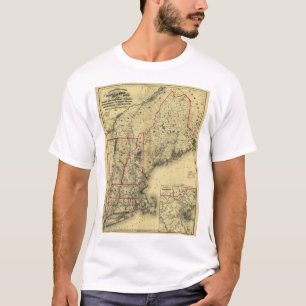 Karte von Neu-England und von Umgebungen (1860) T-Shirt