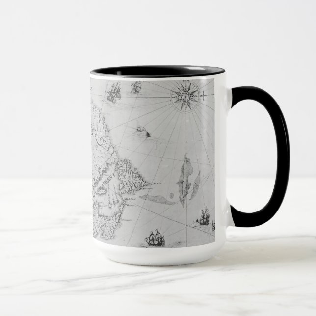 Karte von neuem Frankreich oder von Kanada Tasse (Rechts)