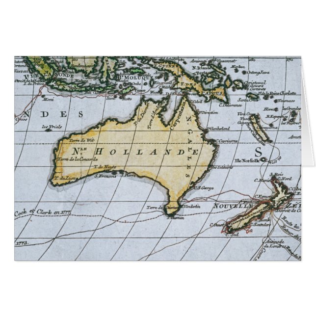 Karte von neuem Holland (Vorderseite (Horizontal))