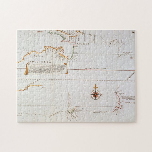 Karte von neuem Holland | jetzt Australien 3 Puzzle (Horizontal)