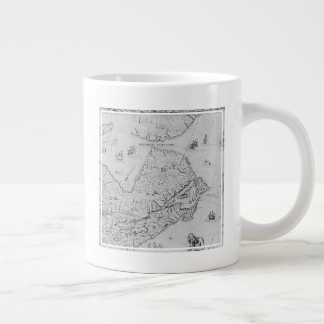 Karte von New France oder Kanada Jumbo-Tasse (Rechts)