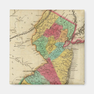 Karte von New Jersey Magnet