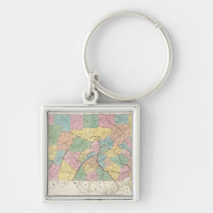 Karte von New Jersey und Pennsylvania Schlüsselanhänger