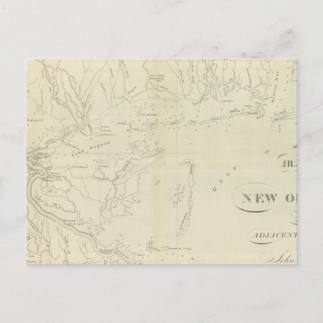 Karte von New Orleans (Vorderseite)