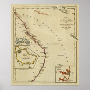 Karte von New South Wales Poster