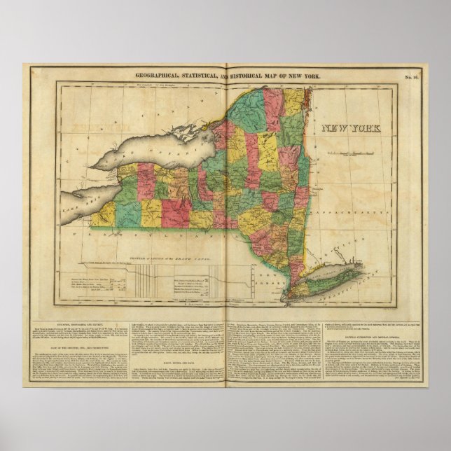 Karte von New York Poster (Vorne)