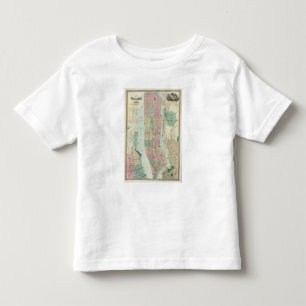 Karte von New York und von Nähe Kleinkind T-shirt