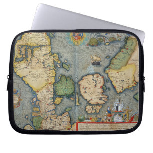 Karte von Nordeuropa, von 'Civitates Orbis Terr Laptopschutzhülle