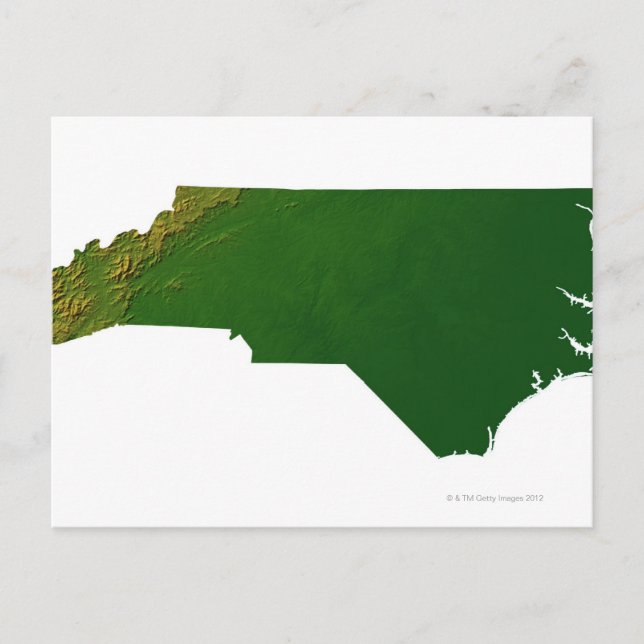 Karte von North Carolina (Vorderseite)