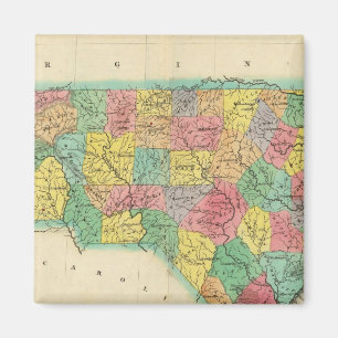 Karte von North Carolina Magnet