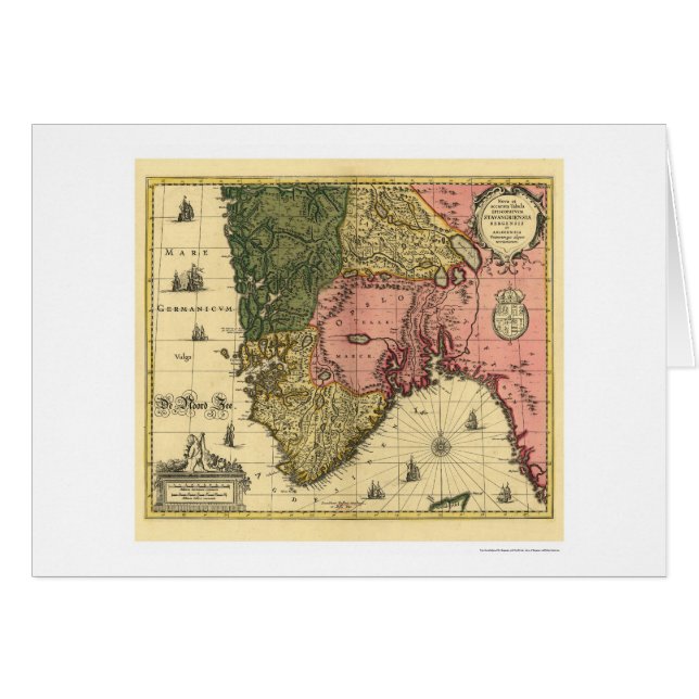 Karte von Norwegen bis Januar Jansson 1650 (Vorderseite (Horizontal))