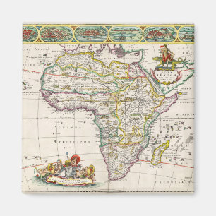 Karte von Nova Afrika Afrikas Magnet