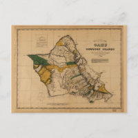 Karte von Oahu, Hawaiian Island (1881)