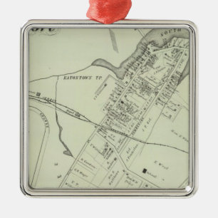 Karte von Oceanport, NJ Ornament Aus Metall