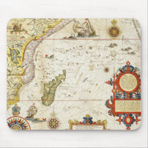 Karte von Ostafrika und von Madagaskar, 1596 Mousepad