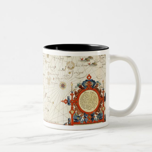 Karte von Ostafrika und von Madagaskar, 1596 Zweifarbige Tasse (Rechts)