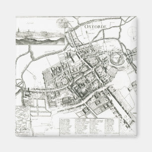 Karte von Oxford, 1643 Magnet