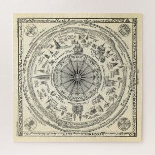 Karte von Oxford-Ansicht von der Bodleian Puzzle