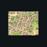 Karte von Oxford, England (Britische Eisenbahn) Leinwanddruck<br><div class="desc">"Oxford. British Reilways. J.P. Sayer". Poster-Karte der Stadt Oxford,  von 1949 von J.P. Sayer. Die Karte wurde von British Railways veröffentlicht,  um den Eisenbahnverkehr zu fördern. Hier finden Sie wichtige Sehenswürdigkeiten sowie Kostümfiguren,  die die Geschichte von Oxford illustrieren. Alle Unis sind mit kleinen Schwarz-Weiß-Vignettenbildern der Gebäude gekennzeichnet. 11242000, jp2</div>