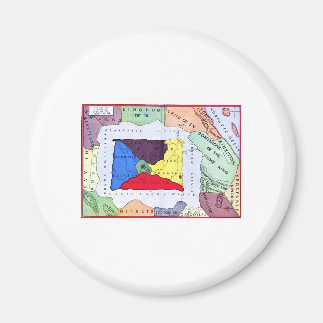 Karte von Oz Magnet (Vorne)