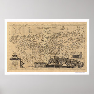 Karte von Palästina durch Tilemann Stella 1600 Poster