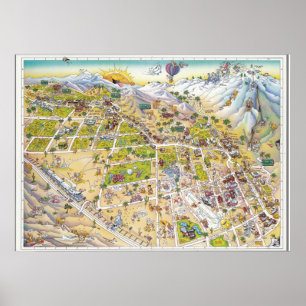 Karte von Palm Springs Poster