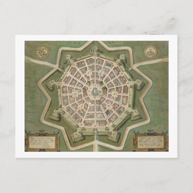 Karte von Palma, von "Civitates Orbis Terrarum" vo (Vorderseite)