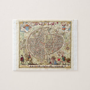 Karte von Paris, 1576 Puzzle