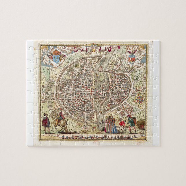 Karte von Paris, 1576 Puzzle (Horizontal)