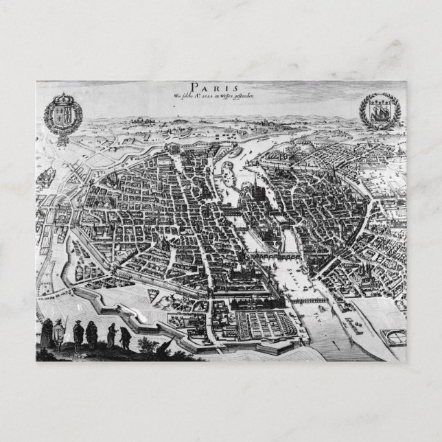 Karte von Paris, 1620 (Vorderseite)