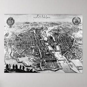 Karte von Paris, 1620 Poster