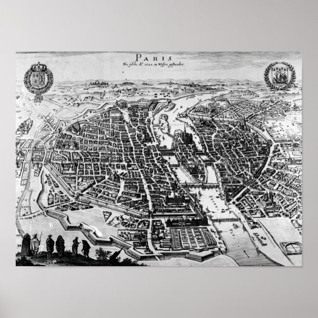 Karte von Paris, 1620 Poster (Vorne)
