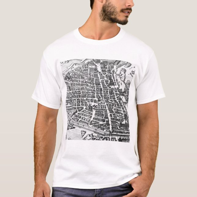 Karte von Paris, 1620 T-Shirt (Vorderseite)