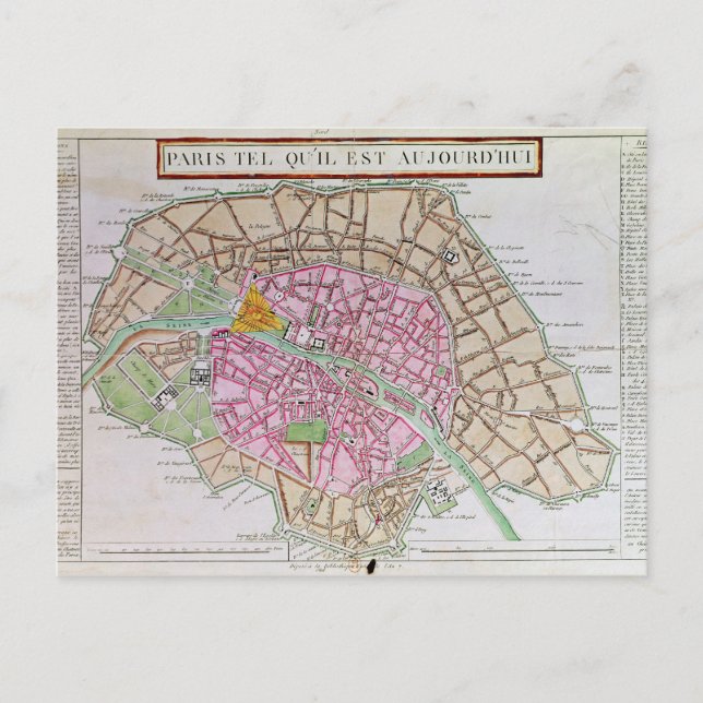 Karte von Paris, Juni 1800 (Vorderseite)