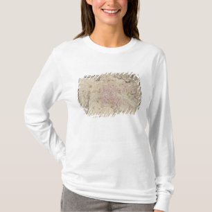Karte von Paris und von seinem Umgeben T-Shirt
