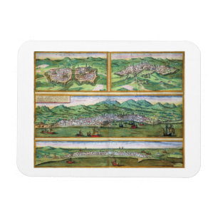 Karte von Parma, von Siena, von Palermo und von Magnet
