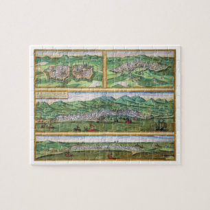 Karte von Parma, von Siena, von Palermo und von Puzzle