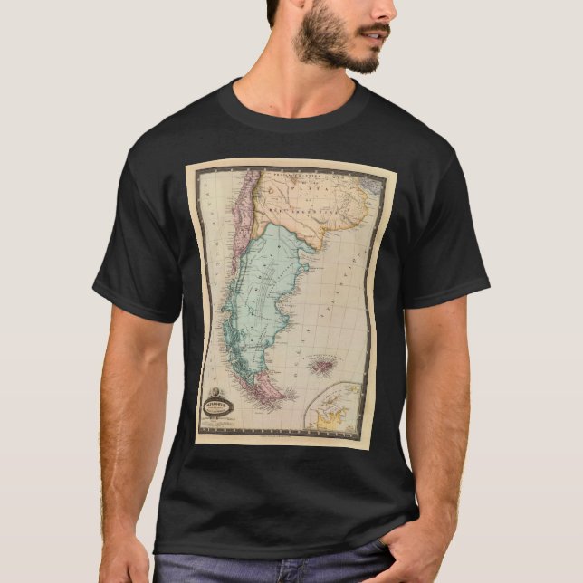 Karte von Patagonien 1860  T-Shirt (Vorderseite)