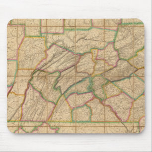 Karte von Pennsylvania Mousepad